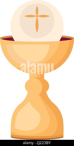 first communion chalice Stock Vector
