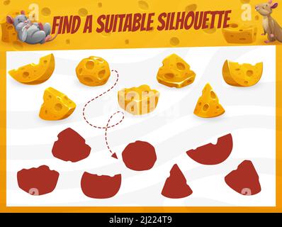 Cartoon Cheese And Mouse Shadow Match Game Stock Illustration - Download  Image Now - Cheese, Computer Mouse, Accuracy - iStock