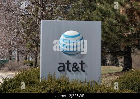 Warrenville - Circa March 2022: AT&T Labs location. AT&T Labs is the ...
