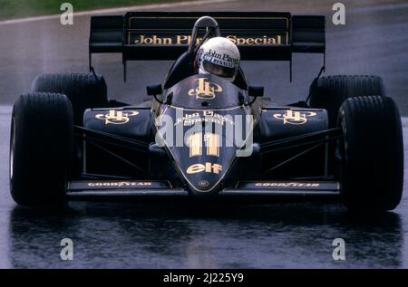 Elio de Angelis (ITA) Lotus 95T Renault Stock Photo