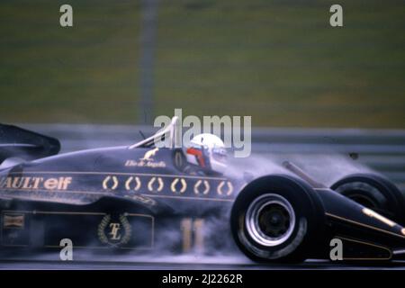 Elio de Angelis (ITA) Lotus 95T Renault Stock Photo