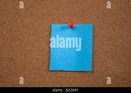 Blank paper on cork board. Stock Photo