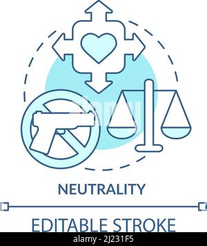Neutrality turquoise concept icon Stock Vector