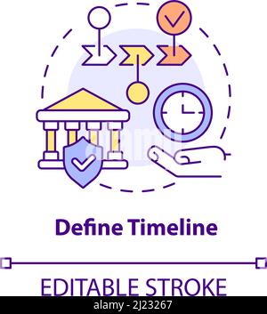 Define timeline concept icon Stock Vector