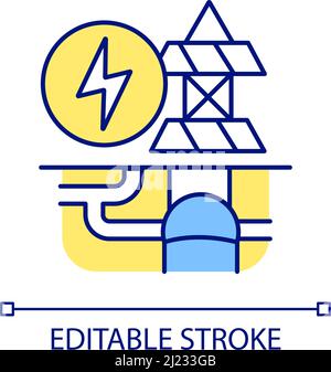 Development of infrastructure RGB color icon Stock Vector