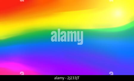 Soft and blurred rainbow colored abstract background. Gay pride and LGBT movement flag concept. Bright and dynamic multi-colored background in 4k. Stock Photo