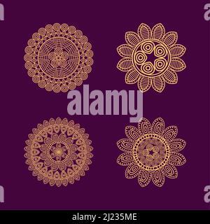 four mandalas icons Stock Vector Image & Art - Alamy