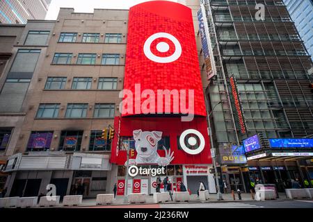 Future home of a Target store in Times Square in New York on Sunday, March 27, 2022. (© Richard B. Levine) Stock Photo