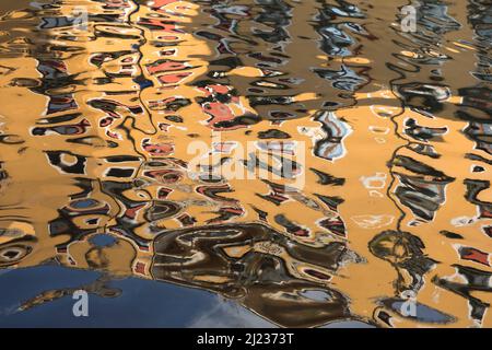 Italy, Venice, reflection of buildings on water Stock Photo