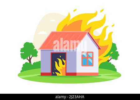 house burning down clipart fish