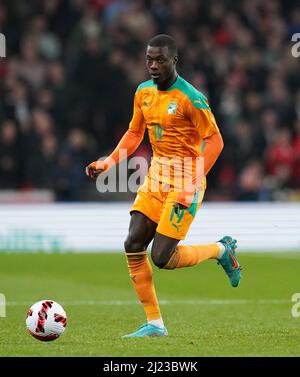 Ivory Coast's Nicolas Pepe during the international friendly match