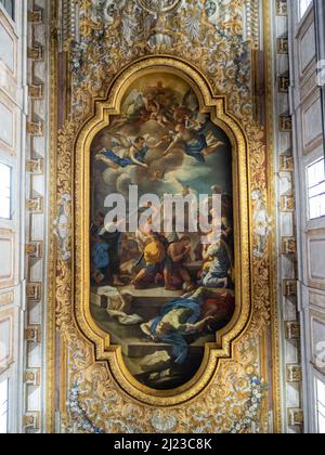 Sorrento cathedral ceiling painting Sorrentine Martyrs by Nicola Malinconico Stock Photo