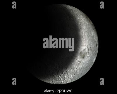 Waxing Crescent new moon Stock Photo