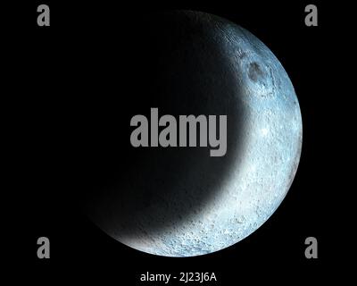 Waxing Crescent new moon Stock Photo