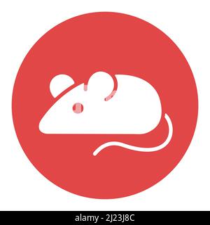 Field mouse flat glyph icon. Agriculture sign. Graph symbol for your web site design, logo, app, UI. Vector illustration, EPS10. Stock Vector