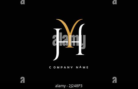 YH or hy alphabets letters logo monogram Stock Vector