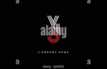 YJ or jy alphabets letters logo monogrtamn Stock Vector