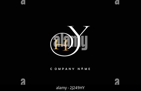 YH or hy alphabets letters logo monogram Stock Vector