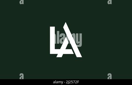 Alphabet letters Initials Monogram logo LA, AL, L and A Stock Vector