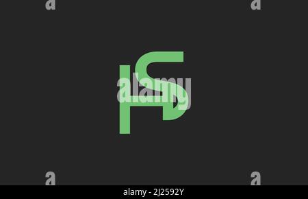 Alphabet letters Initials Monogram logo SH, HS, H and S Stock Vector