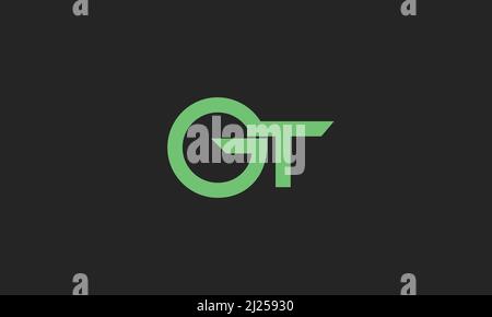 Alphabet letters Initials Monogram logo GT, TG, G and T Stock Vector