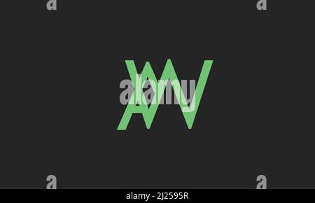 Alphabet letters Initials Monogram logo AW,WA, A and W Stock Vector