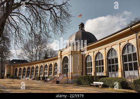 The Pump Room in Bad Harzburg, Lower Saxony, Germany. Landmark in the historic center of the spa town in the Harz mountains. Stock Photo