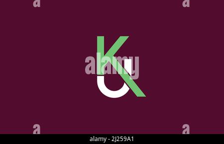 Alphabet letters Initials Monogram logo KU, UK, K and U Stock Vector