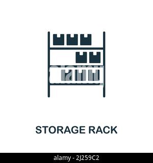 Storage Rack icon. Monochrome simple Storage Rack icon for templates, web design and infographics Stock Vector