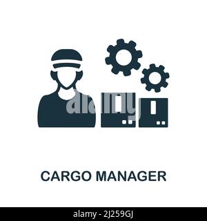 Cargo Manager icon. Monochrome simple Cargo Manager icon for templates, web design and infographics Stock Vector