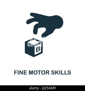 Fine Motor Skills icon. Monochrome simple Fine Motor Skills icon for templates, web design and infographics Stock Vector