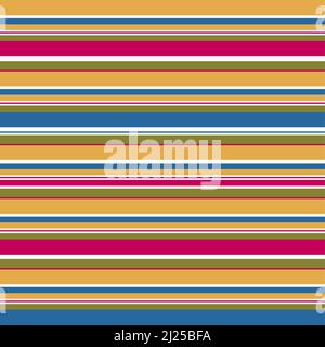 Colorful Horizontal Stripe Pattern Background In Yellow Pink Blue Color Stock Vector