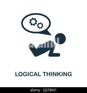 Logical Thinking icon. Monochrome simple Logical Thinking icon for templates, web design and infographics Stock Vector