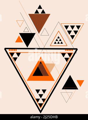 Bauhaus Geometric Abstract Background Stock Vector