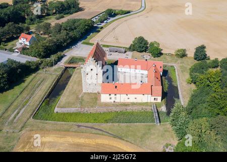 Glimmingehus is a medieval era castle located at Simrishamn Municipality, Scania in southern Sweden Stock Photo