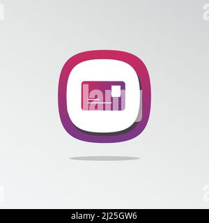 Three dimensional icon design vector Illustrations. Icons web, logo, button. The concept for favicon, app icon, web banner, logos. Stock Vector