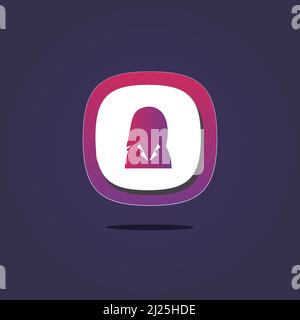 Three dimensional icon design vector Illustrations. Icons web, logo, button. The concept for favicon, app icon, web banner, logos. Stock Vector