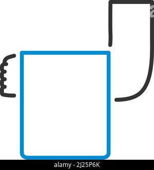 Icon Of Waiter Hand With Towel. Editable Bold Outline With Color Fill ...