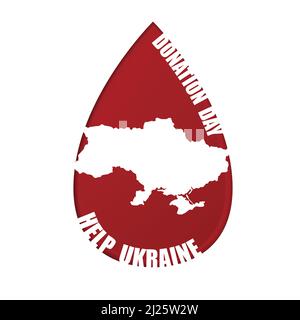 Help Ukraine donation day Stock Vector