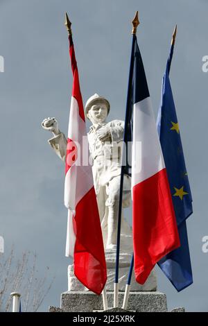 French commemoration of the armistice day november 11 1918, end of the first world war. Stock Photo
