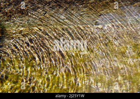 Colorful liquid abstract water reflection. Stock Photo