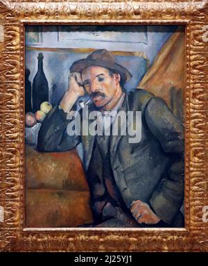 Smoker. Aix en Provence (1891 -1892 ). Paul Cezanne ( 1839 -1906 ).   Exhibition : Icons of Modern Art from the Morozov Collection  in the Fondation L Stock Photo