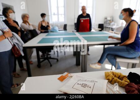 Launch of the Maison Bakhita center for migrants in Paris, France. Stock Photo