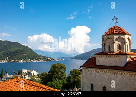 View from Savina monastery, Herceg Novi, Montenegro Stock Photo