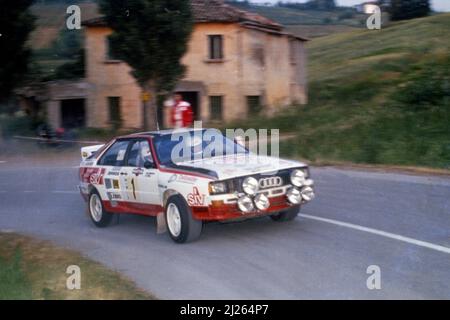 Fabrizia Pons (ITA) MG Bianchi (ITA) Audi Quattro GrB Audi Sport Europa Team 1st position Stock Photo