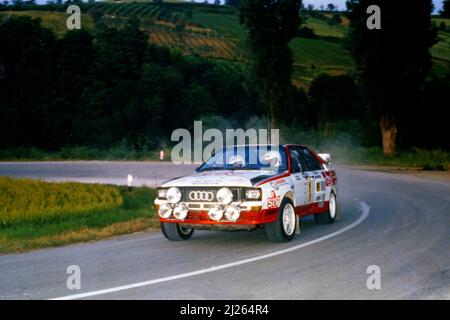 Fabrizia Pons (ITA) MG Bianchi (ITA) Audi Quattro GrB Audi Sport Europa Team 1st position Stock Photo