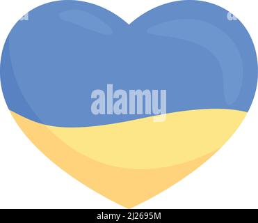 Love Ukraine semi flat color vector element Stock Vector