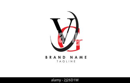 Alphabet letters Initials Monogram logo GV, VG, G and V Stock Vector