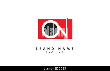 Alphabet letters Initials Monogram logo NO, ON, N and O Stock Vector