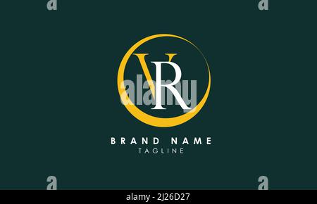 Alphabet letters Initials Monogram logo RV, VR, R and V Stock Vector